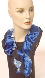 Blue, Black and Flower Print - Image 2