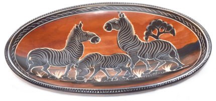 Zebra Oval Plate